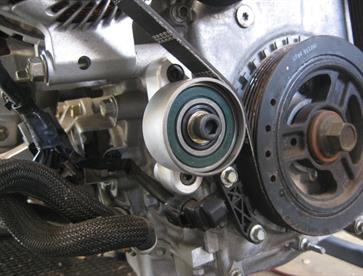This lower idler pulley is required to keep the drive belt away from the crankshaft sensor.