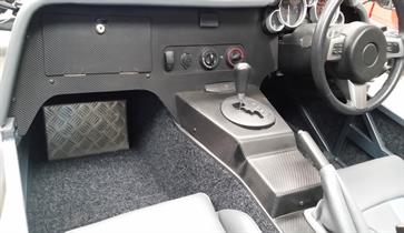 The completed dash area and carpets.