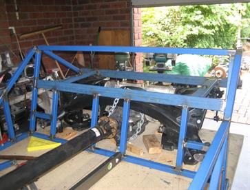 And here we have the subframe mounted in place and ready for everything to be built around it.